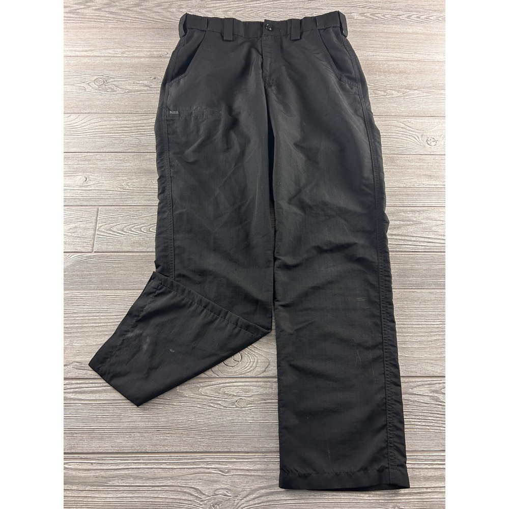5.11 Tactical Mens Black Ripstop Cargo Pants Straight Leg 30x32 Outdoor Work